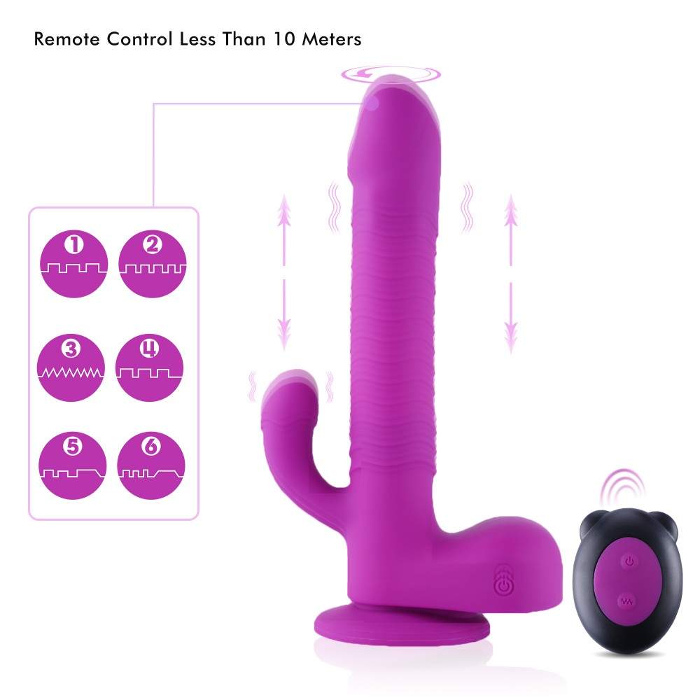G Spot Vibrating Dildo Vibrator for Women Clitoral & Anal Stimulation with Remote Controller