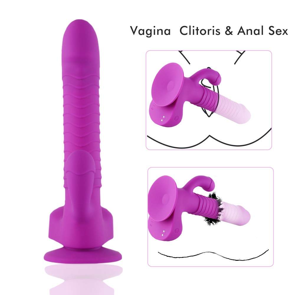 G Spot Vibrating Dildo Vibrator for Women Clitoral & Anal Stimulation with Remote Controller