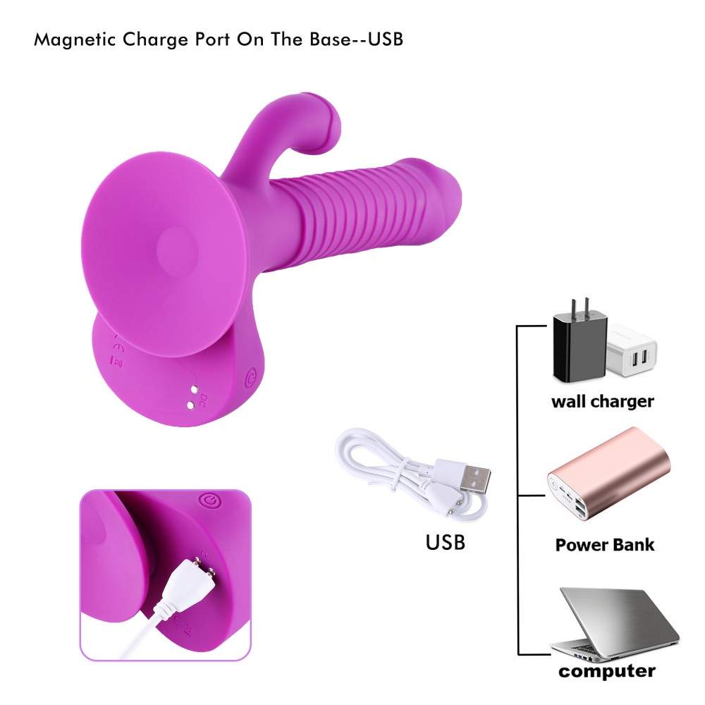 G Spot Vibrating Dildo Vibrator for Women Clitoral & Anal Stimulation with Remote Controller