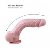 Premium Silicone Dildo,Realistic Penis With Suction Cup (Large)