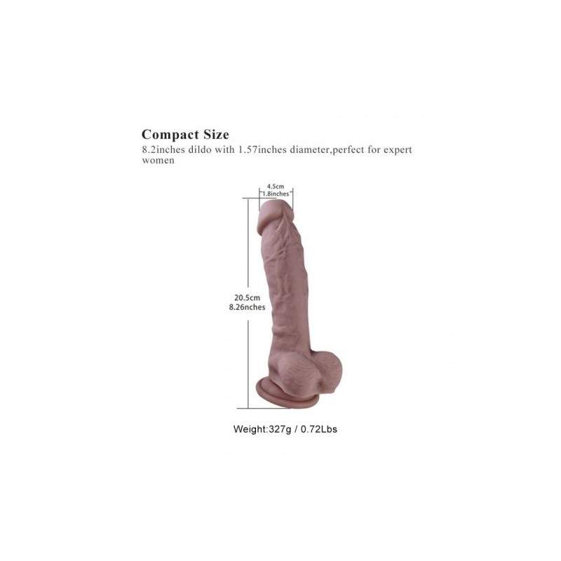 Premium Silicone Dildo,Realistic Penis With Suction Cup (Large)