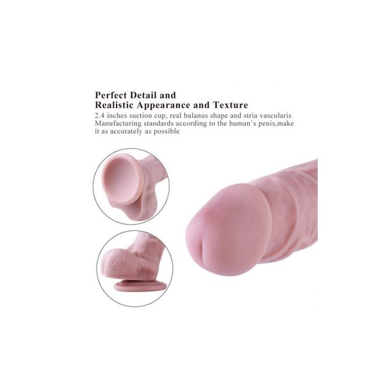 Premium Silicone Dildo,Realistic Penis With Suction Cup (Large)