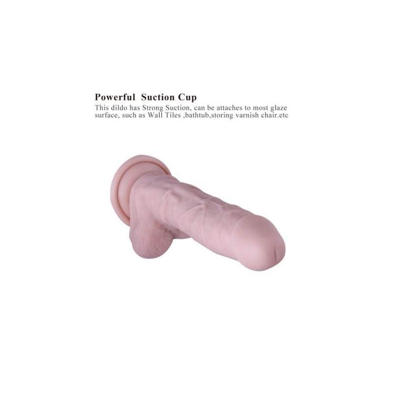 Premium Silicone Dildo,Realistic Penis With Suction Cup (Large)