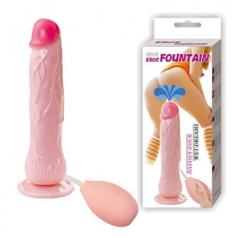 Realistic Vibrating Dildo With Fountain Squirt Like A Real Man