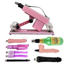 Hismith Adjustable Speed Automatic Sex Machine With Quality Dildo Accessories - Pink