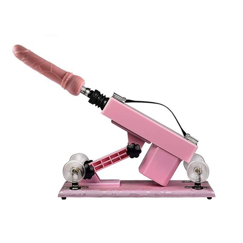 Hismith Adjustable Speed Automatic Sex Machine With Quality Dildo Accessories - Pink