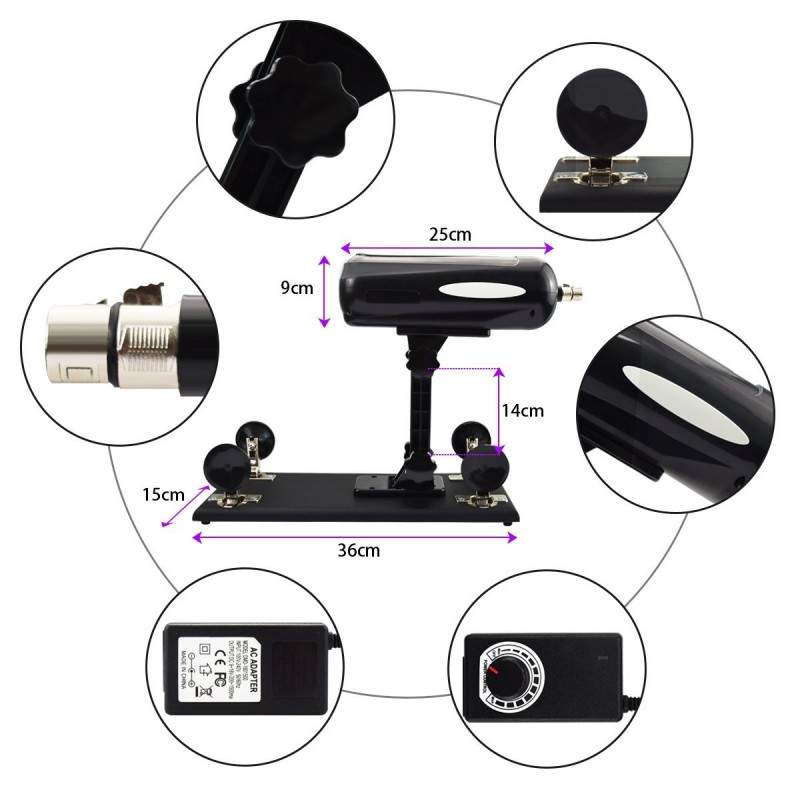 Hismith Automatic Sex Machine Speed Adjustable With Big Dildo Masturbation - A