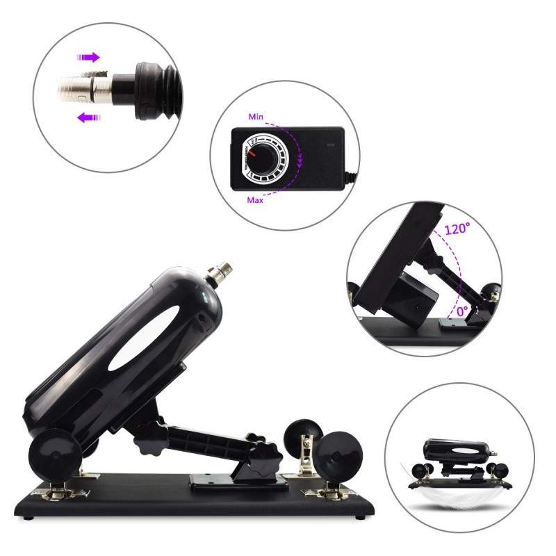 Hismith Automatic Sex Machine Speed Adjustable With Big Dildo Masturbation - A