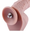 9" Huge Silicone Dildo For Hismith Sex Machine With KlicLok Connector, 6.5" Insertable Length, Flesh