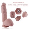 9" Huge Silicone Dildo For Hismith Sex Machine With KlicLok Connector, 6.5" Insertable Length, Flesh