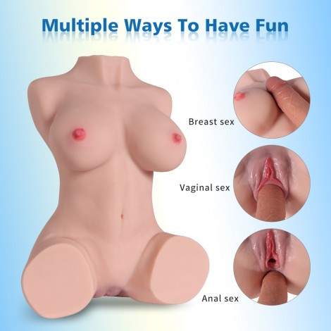 SINLOLI 7KG Realistic 3D Male Masturbator, Half Body Sex Doll with Vagina and Anal
