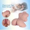 SINLOLI 7KG Realistic 3D Male Masturbator, Half Body Sex Doll with Vagina and Anal