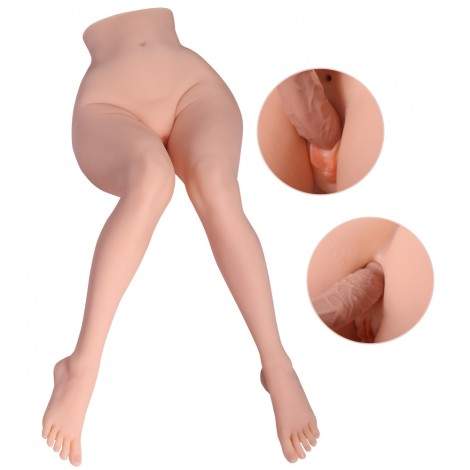 SINLOLI Black Silk Stockings Long Legs Life Size Sex Doll, 3D Realistic Male Masturbator Sex Toys, Sexy legs 