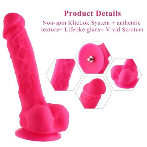 Hismith 8.6“ FDA Silicone Realistic Dildo For Hismith Premium Sex Machine (Medium)