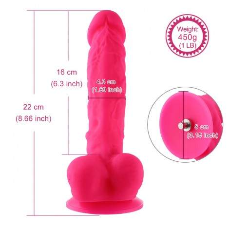Hismith 8.6“ FDA Silicone Realistic Dildo For Hismith Premium Sex Machine (Medium)