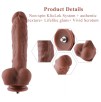 9.45" Silicone Dildo For Hismith Sex Machine With KlicLok Connector, 7.5" Insertable Length,Flesh