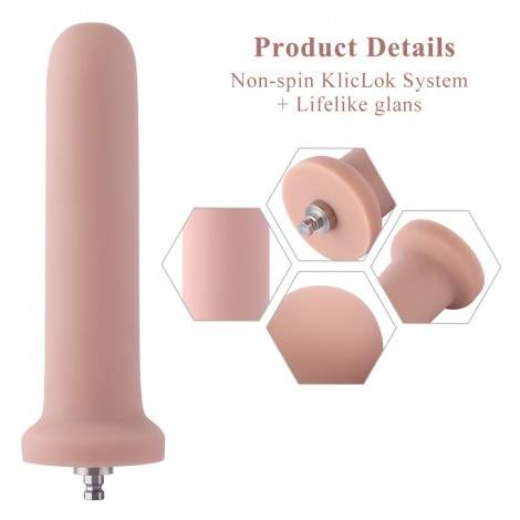 6.9" Silicone Anal Dildo for Premium Sex Machine with KlicLok System