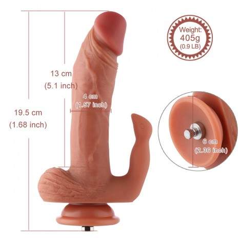 Hismith Premium Suction Cup Rabbit Double G Dildo For Premium Machine