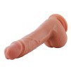 8.66"(22cm) Double Layered Silicone Dildo For Hismith Sex Machine With Quick Air Connector, 6.3"(16cm) Insertable Length