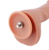 8.66"(22cm) Double Layered Silicone Dildo For Hismith Sex Machine With Quick Air Connector, 6.3"(16cm) Insertable Length