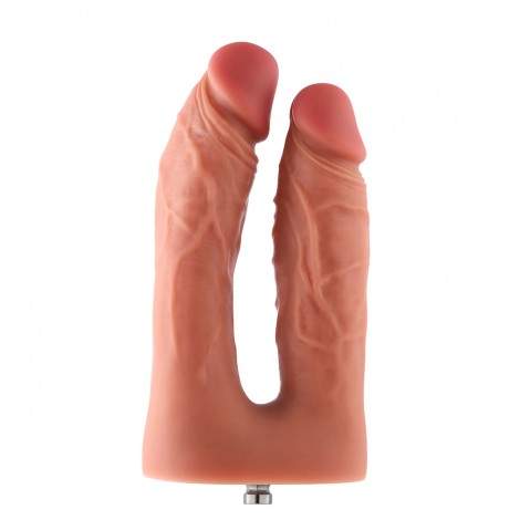 Hismith Lifelike Realistic Double Penetrator Vac-U-Lock Dildo 8 Inch