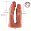 8.07" Hismith Lifelike Realistic Double Penetrator KlicLok Connector Dildo