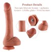 Hismith 9.25" Silicone Dildo for Hismith Sex Machine with KlicLok System, 7.4" Insertable Length, 1.97” Diameter - Master Series