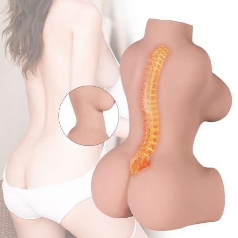 SINLOLI 2.4kg Lifelike Mini Sex Doll for Male Masturbator, Adult Toy Women Torso Sex Toy with Skeleton Pussy Ass TPE Doll