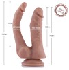 7.28" Double Penis Silicone Dildo For Premium Sex Machine With KlicLok System