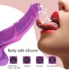 Realistic Dildo, Fuchsia to irregular Purple texture design, Silicone Giant Penis with Strong Suction Cup