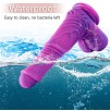 Realistic Dildo, Fuchsia to irregular Purple texture design, Silicone Giant Penis with Strong Suction Cup