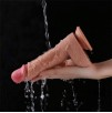 SINLOLI Double Layered Silicone Dildo with Suction Cup, 9 Inch /22.9cm , 16.75 Ounce / 475g