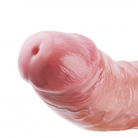 Hismith Curved 8.86"silicone dildo with blue veins, Dual-density dildo with vibrator