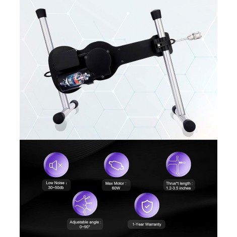 Sex Machine, Sinloli Remote Controlled Ukulele Love Machine Device, with Wildolo Silicone Dildo Attachments,
