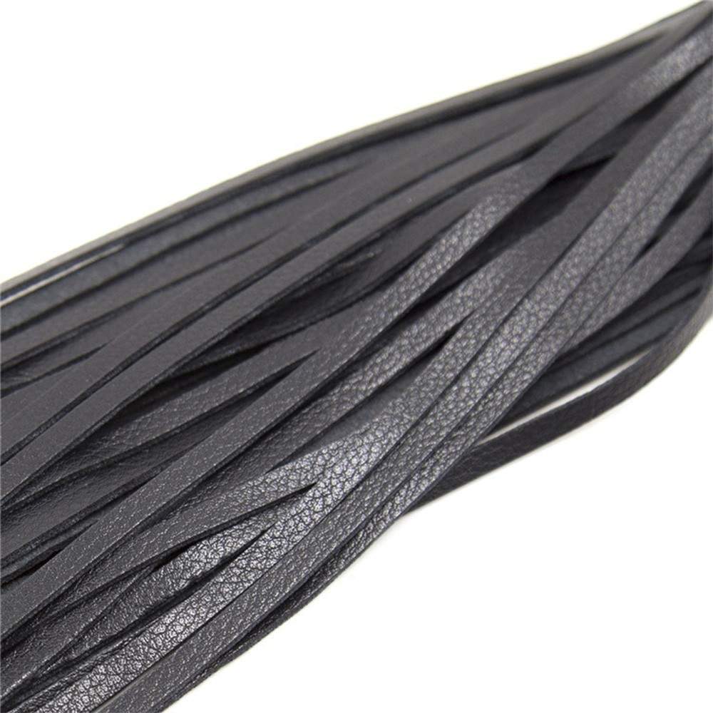 Top-Grade Flogger Whip,SINLOLI Faux Leather Whips Bondage Sex Toy for Couple (Black)