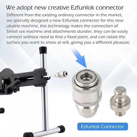 Sinloli Premium Sex Machine with EZfunLok Connector, Wireless Remote Control and Silicone Dildo Machine